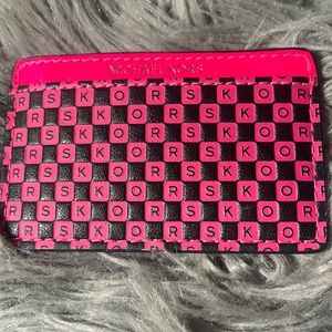 Michale Kors Hot Pink Card Holder